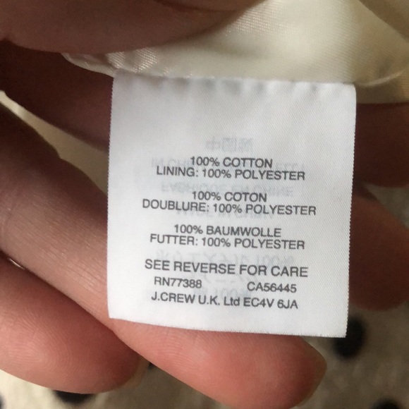 J CREW White Navy Polka Dot Cotton Tweed Band Waist Sheath Dress 4T - Picture 6 of 9